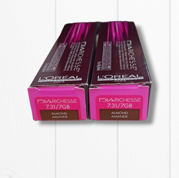 L'Oreal Professionnel DIARichesse 2 Tubes Ammonia-Free 7.31/7GB Almond - Picture 2 of 16